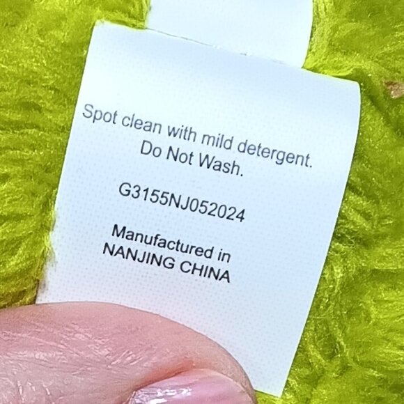 New 9" Ruz brand baby Grinch stuffed toy without tags and without legs - Picture 5 of 6